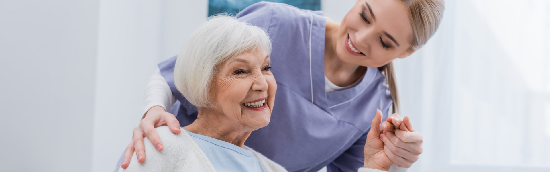 nurse taking care of elder